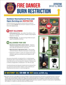 District 8 Burn Restriction Effective July 2, 2024