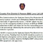 Spokane County Fire District 8 Passes EMS Levy Lid Lift Resolution